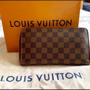 Louis Vuitton Zippy Organizer Damier Ebene Brown